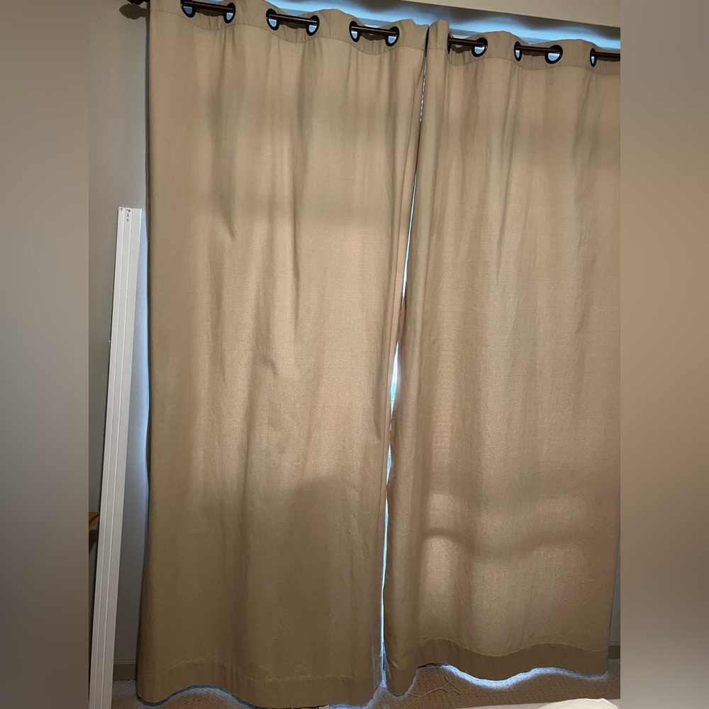 Restoration Hardware Cotton Blackout Curtains 96x50”